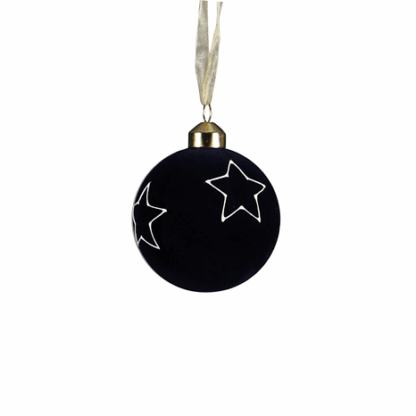 PALLA NERA CON STELLE IN VETRO