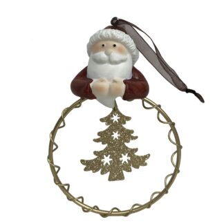 BABBO NATALE IN STOFFA E METALLO