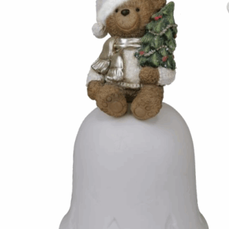 ORSO IN RESINA CON LED CON LUCE LED COLORE BIANCO CALDO