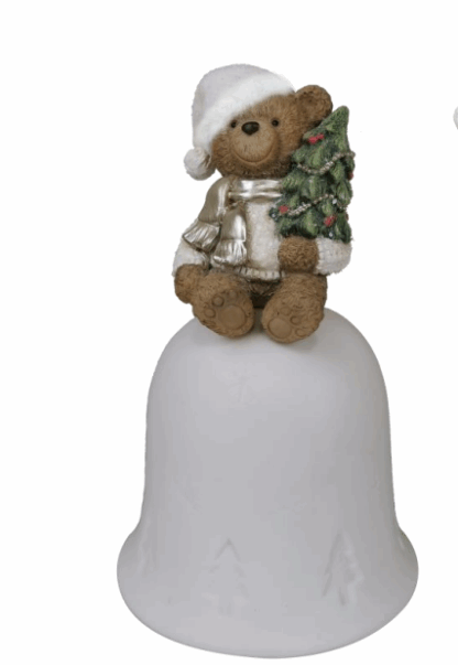 ORSO IN RESINA CON LED CON LUCE LED COLORE BIANCO CALDO