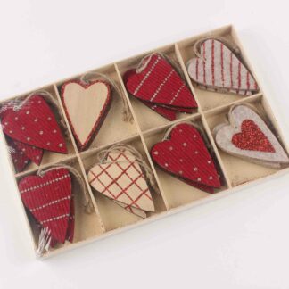 SET CUORI IN LEGNO/FELTRO