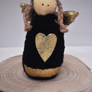 DECORO ANGELO BLU CON CUORE