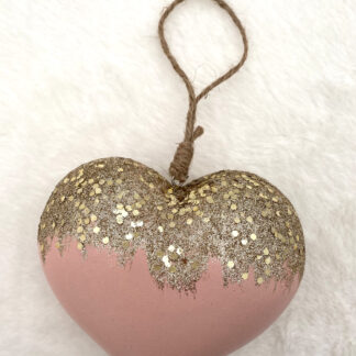 DECORO CUORE GLITTER DA APPENDERE