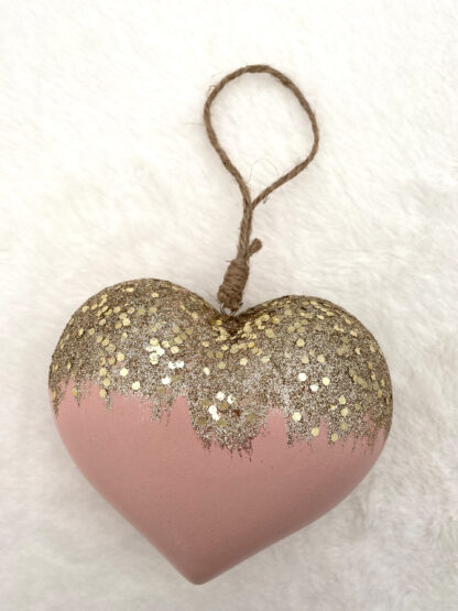 DECORO CUORE GLITTER DA APPENDERE