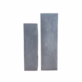 SET 2 FIORIERE PARALLELEPIPEDO GRIGIO
