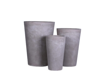 SET 3 FIORIERE ALTE SVASATE SABBIA