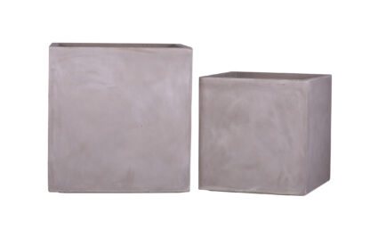 SET 2 FIORIERE CUBICHE SABBIA