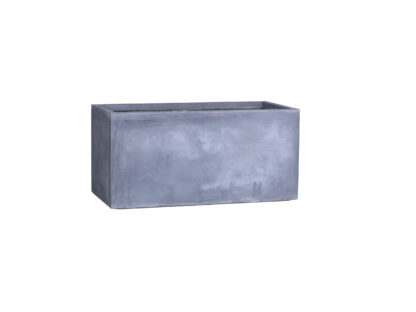 SET 2 FIORIERE RETTANGOLARI BASSE GRIGIO - immagine 2
