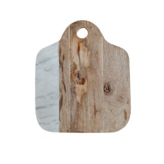 TAGLIERE QUADRATO LEGNO E MARMO