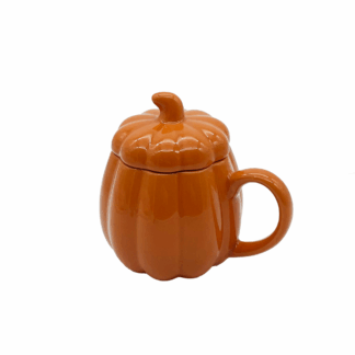 TAZZA ZUCCA CON COPERCHIO ARANCIONE
