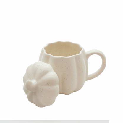 TAZZA ZUCCA CON COPERCHIO BIANCA - immagine 2
