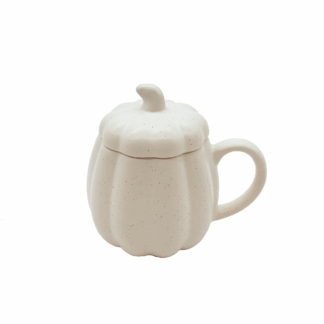 TAZZA ZUCCA CON COPERCHIO BIANCA