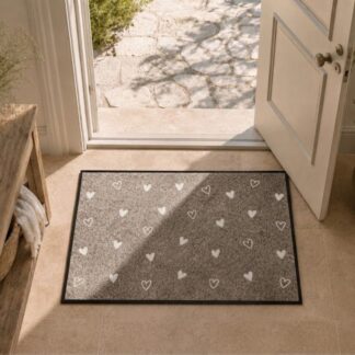 TAPPETO IN-OUT CUORICINI BEIGE 50X75