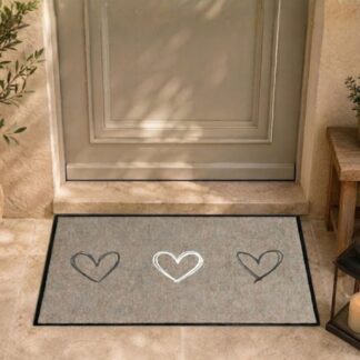 TAPPETO IN-OUT TRE CUORI 50X75