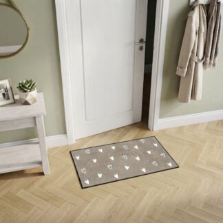 TAPPETO IN-OUT CUORICINI BEIGE 30X75