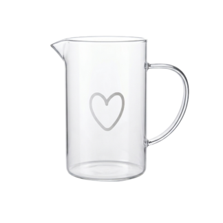 CARAFFA IN VETRO CUORE