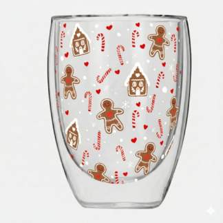 SET 2 TAZZE DOPPIO VETRO GINGERBREAD